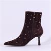 Pedro Anton Gerona Stud High Heel Boot - Brown Suede